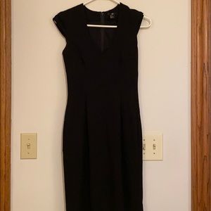 Black slim formal dress